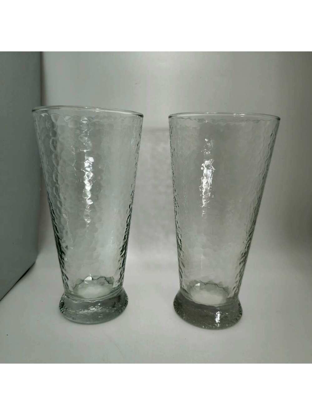 Southern Living At Home Pair Of Hammered Glass Tumblers 22 Oz. Each